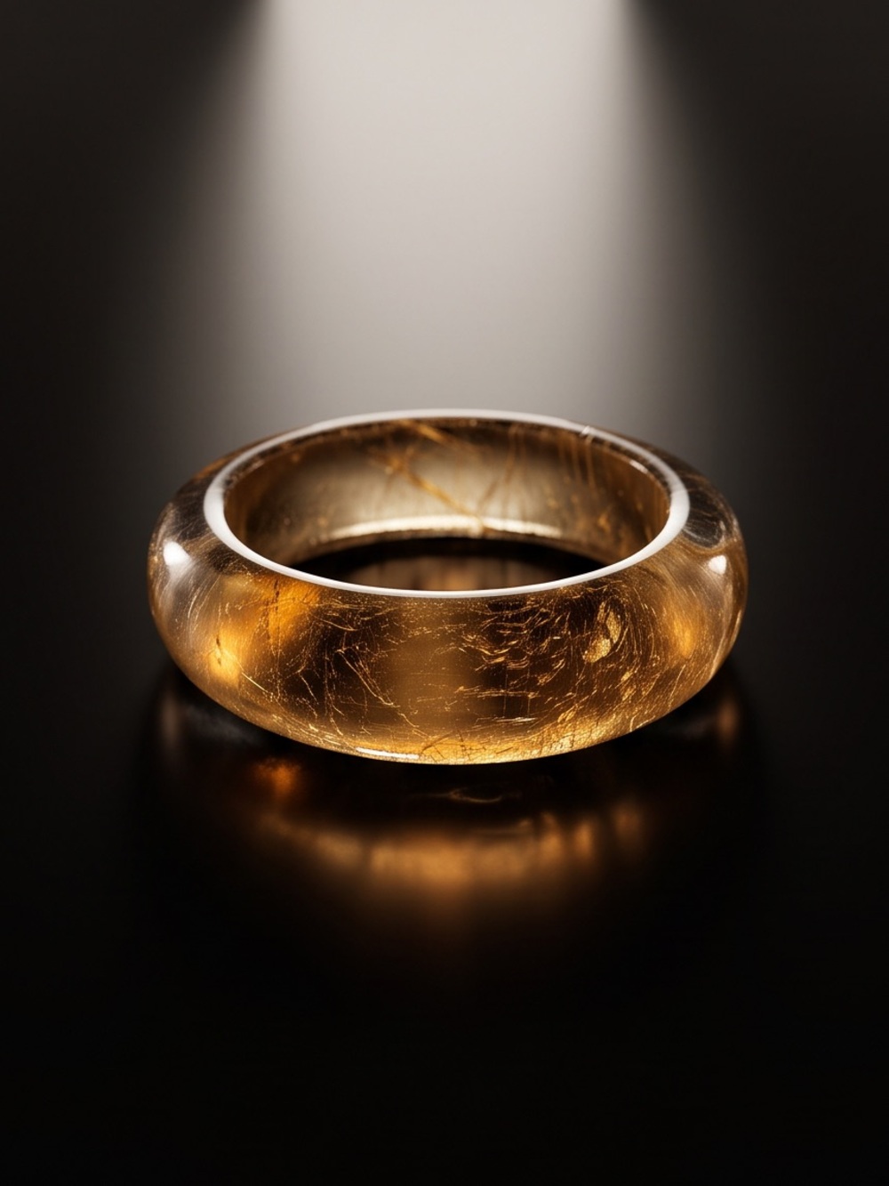 Gold Tone Resin Statement Bracelet - Women's Fashion Jewelry